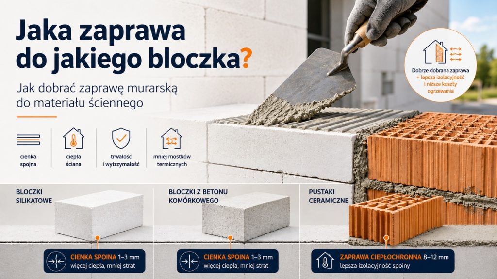 Zaprawa murarska - jak dobrać właściwą do rodzaju bloczka