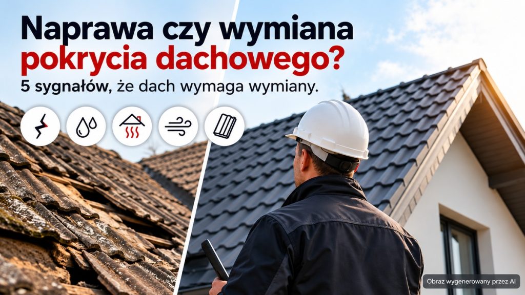 Naprawa czy wymiana pokrycia dachowego? 5 sygnałów, że dach wymaga wymiany